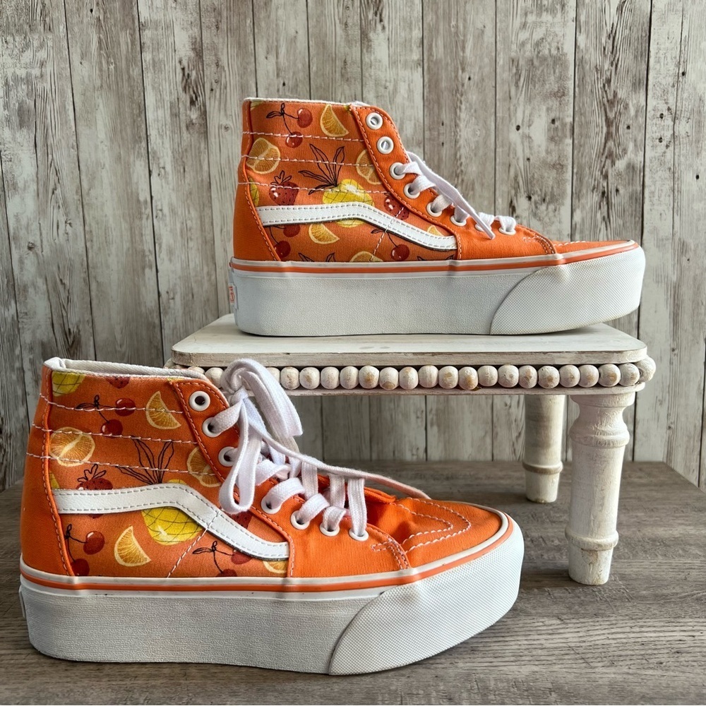 Vans Sk8 Hi Tapered Stackform Platform Women's Citrus Print High-Top Sneaker 7.5 - Picture 1 of 6